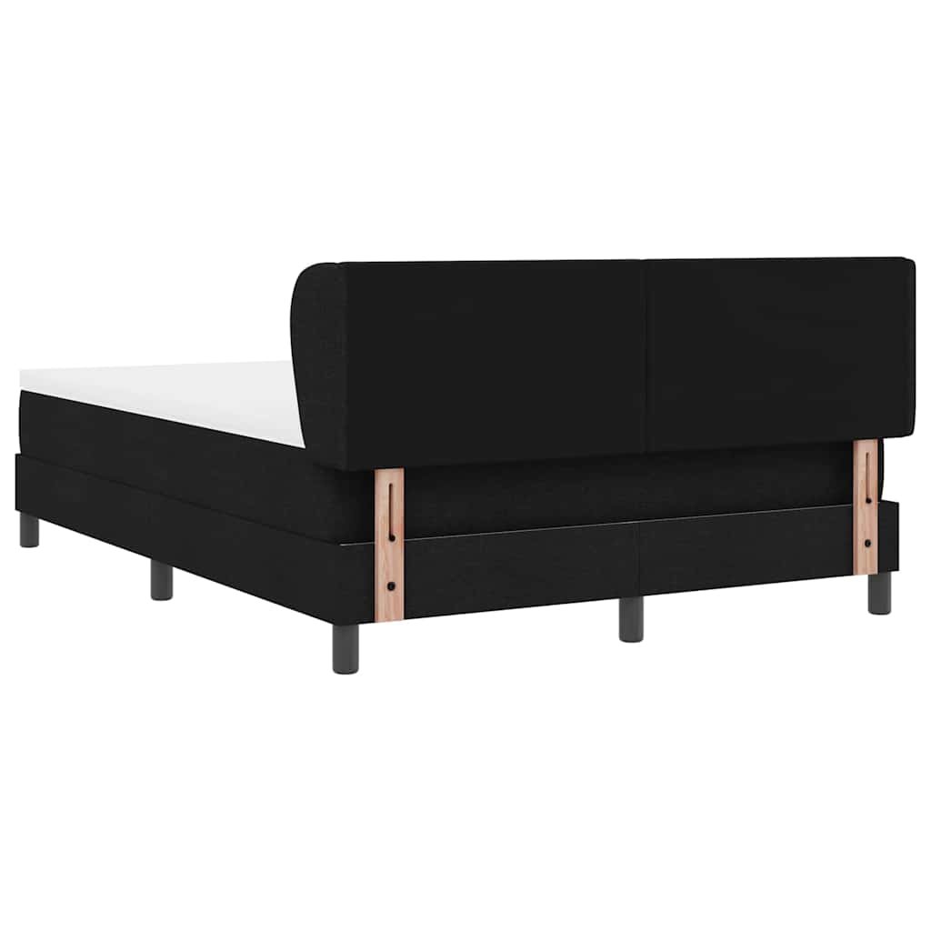 Boxspringbed met hoofdeinde Zwart 140 x 200 cm Stof