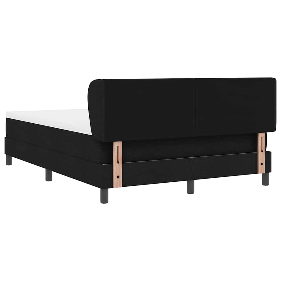 Boxspringbed met hoofdeinde Zwart 140 x 200 cm Stof