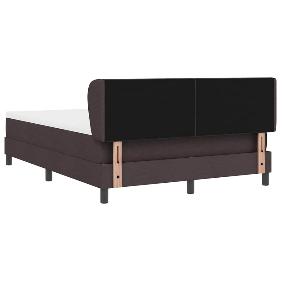 Boxspringbed met hoofdeinde Donkerbruin 140 x 200 cm Stof