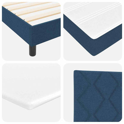 Boxspringbed met hoofdeinde Blauw 140 x 200 cm Stof