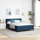 Boxspringbed blauw 140x200 cm stof