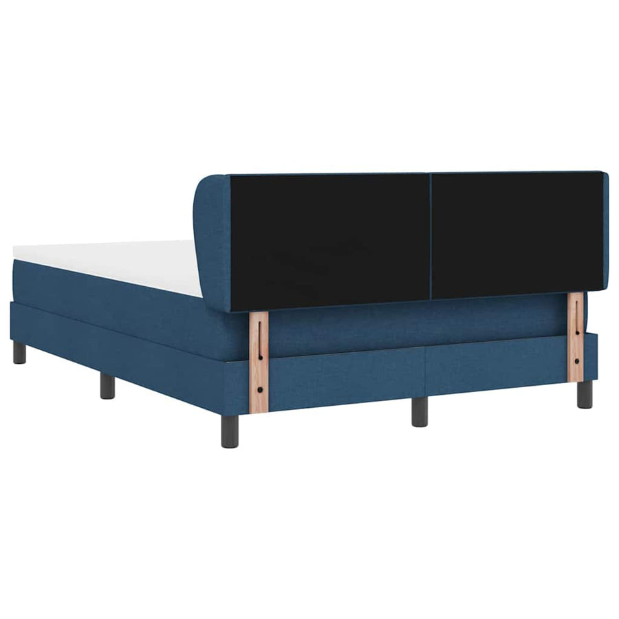 Boxspringbed met hoofdeinde Blauw 140 x 200 cm Stof
