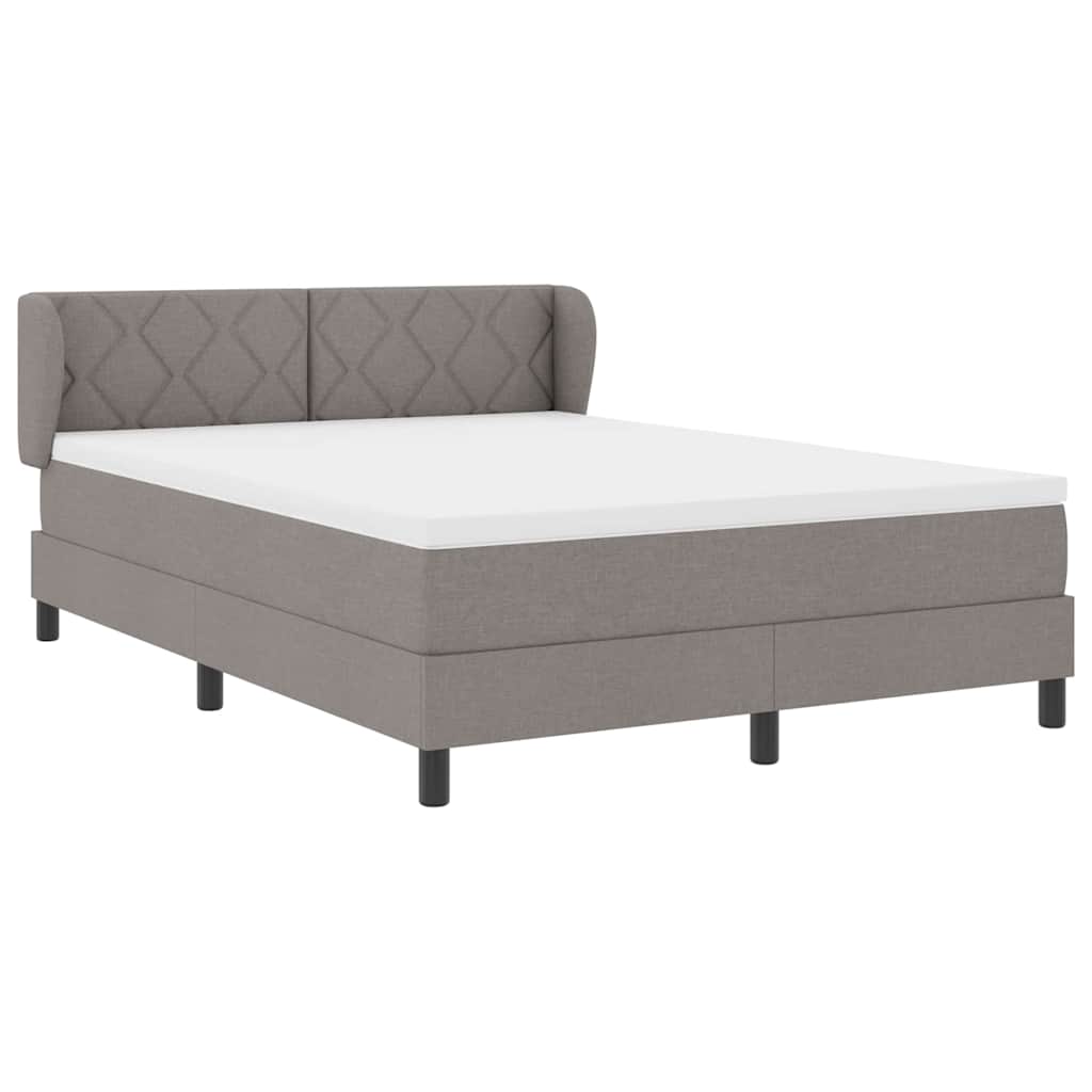 Boxspringbed met hoofdeinde Taupe 160 x 200 cm Stof