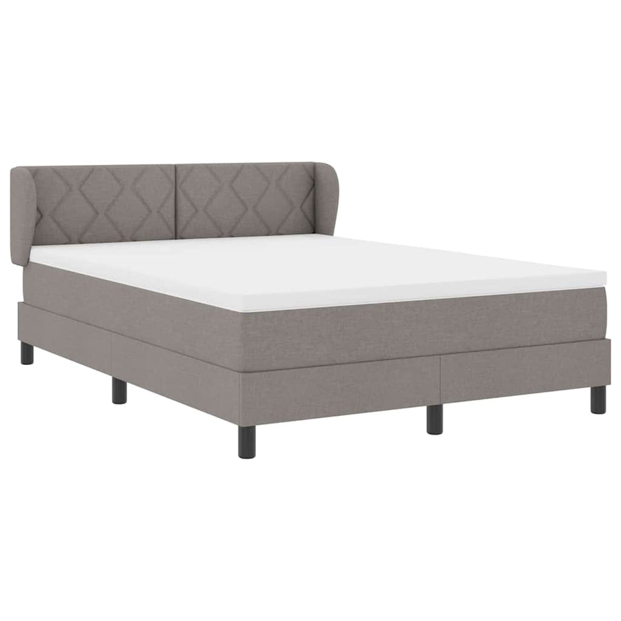 Boxspringbed met hoofdeinde Taupe 160 x 200 cm Stof