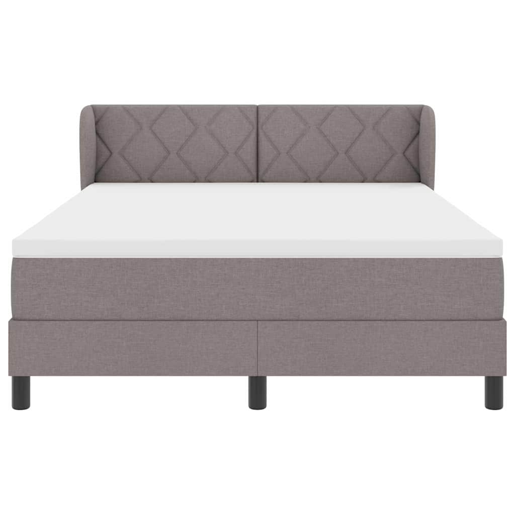 Boxspringbed met hoofdeinde Taupe 160 x 200 cm Stof