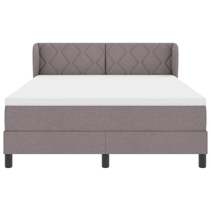 Boxspringbed met hoofdeinde Taupe 160 x 200 cm Stof
