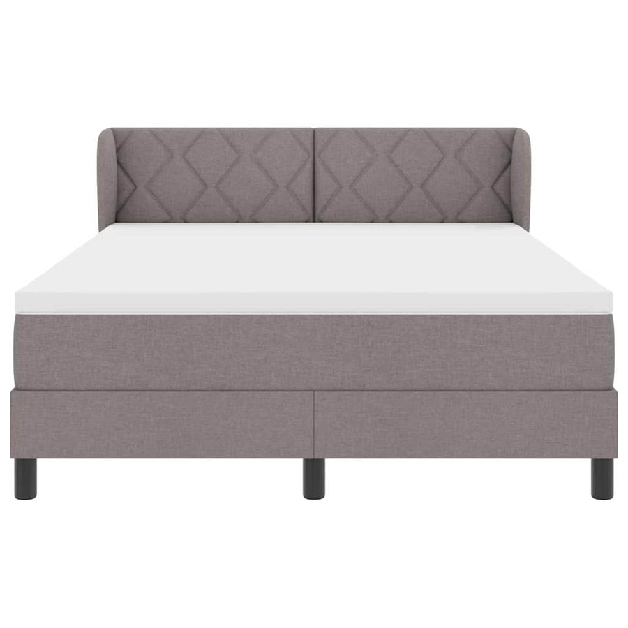 Boxspringbed met hoofdeinde Taupe 160 x 200 cm Stof