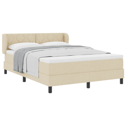 Boxspringbed met matras met hoofdeinde Crème 160 x 200 cm Stof