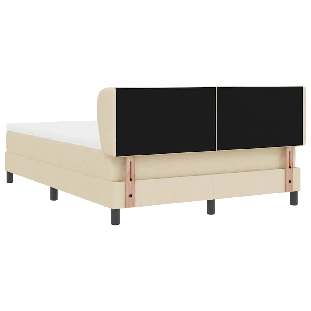 Boxspringbed met matras met hoofdeinde Crème 160 x 200 cm Stof