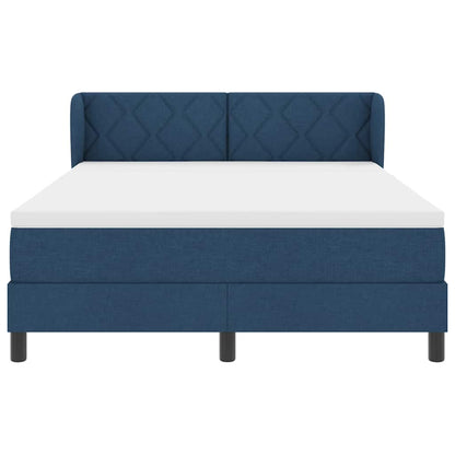 Boxspringbed met hoofdeinde Blauw 160 x 200 cm Stof