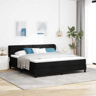 Boxspringbed 180x200 cm zwart stof