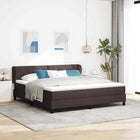 Boxspringbed 180x200 cm donkerbruin stof