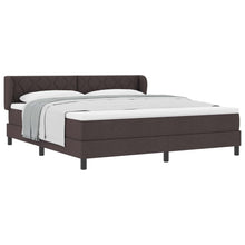 Boxspringbed met hoofdeinde Donkerbruin 180 x 200 cm Stof