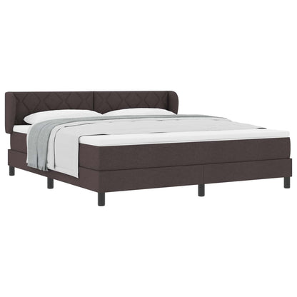 Boxspringbed met hoofdeinde Donkerbruin 180 x 200 cm Stof