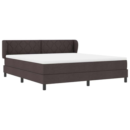 Boxspringbed met hoofdeinde Donkerbruin 180 x 200 cm Stof