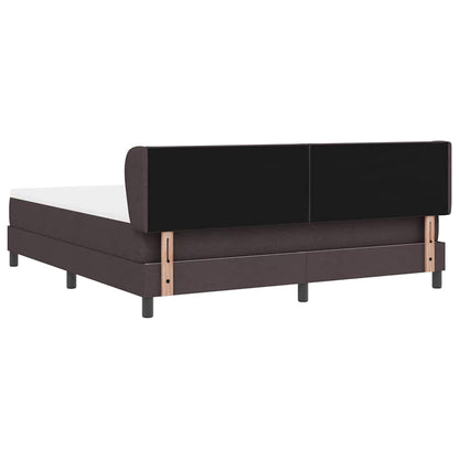 Boxspringbed met hoofdeinde Donkerbruin 180 x 200 cm Stof