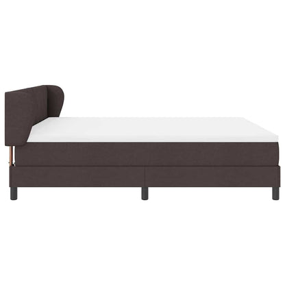 Boxspringbed met hoofdeinde Donkerbruin 180 x 200 cm Stof