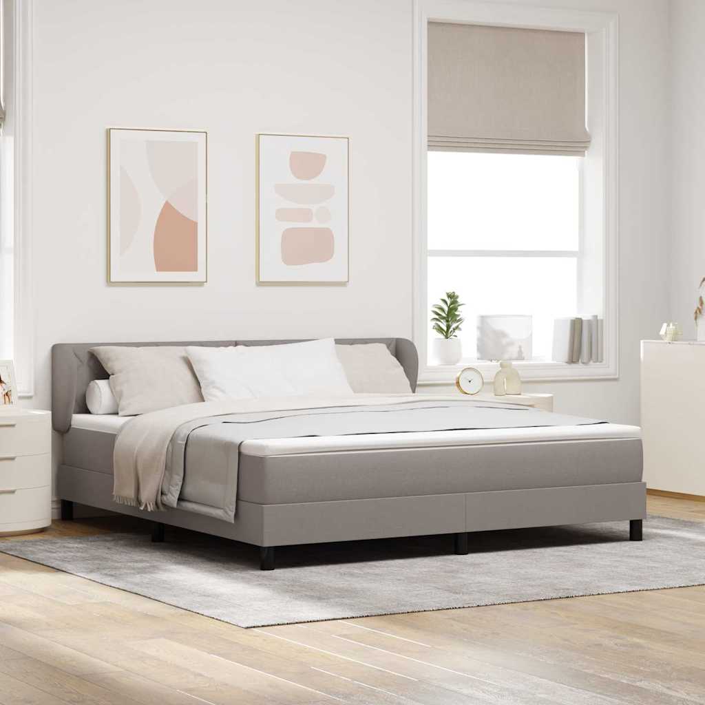 Boxspringbed met hoofdeinde Taupe 180 x 200 cm Stof