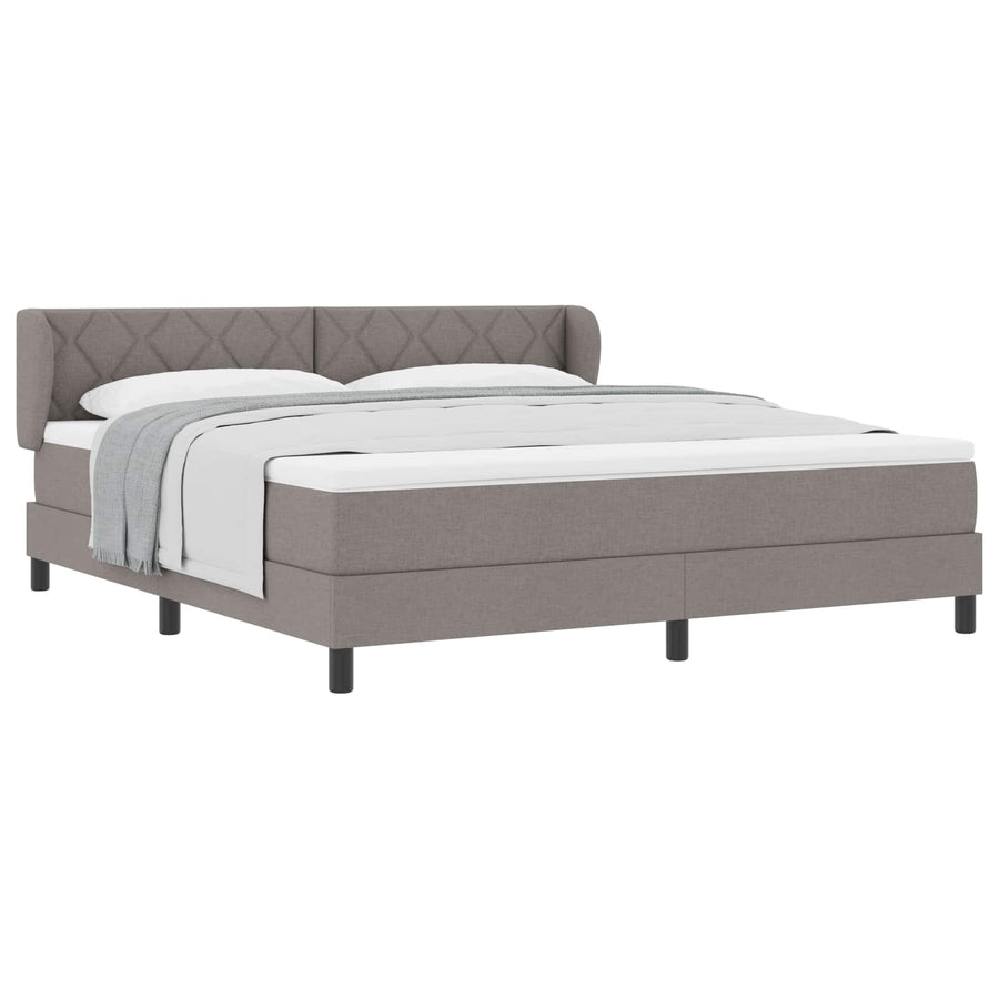 Boxspringbed met hoofdeinde Taupe 180 x 200 cm Stof