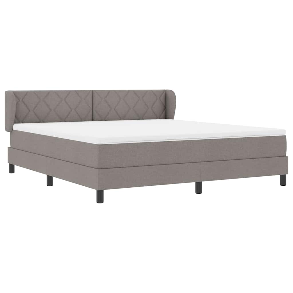 Boxspringbed met hoofdeinde Taupe 180 x 200 cm Stof