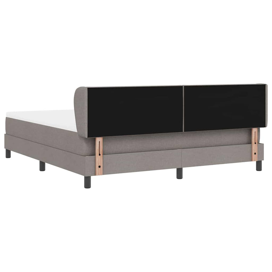 Boxspringbed met hoofdeinde Taupe 180 x 200 cm Stof