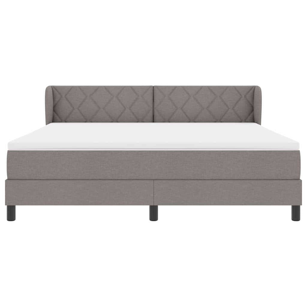Boxspringbed met hoofdeinde Taupe 180 x 200 cm Stof
