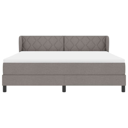 Boxspringbed met hoofdeinde Taupe 180 x 200 cm Stof