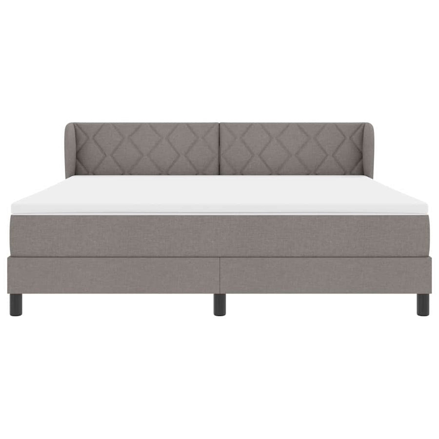 Boxspringbed met hoofdeinde Taupe 180 x 200 cm Stof