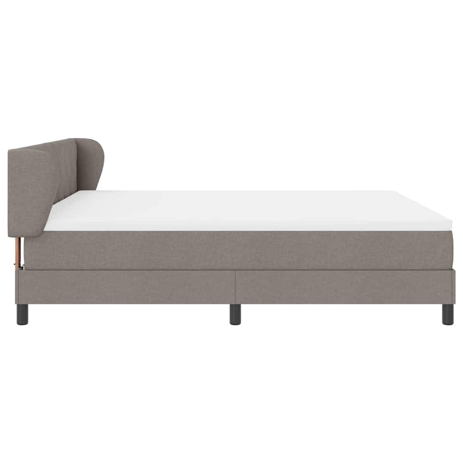 Boxspringbed met hoofdeinde Taupe 180 x 200 cm Stof