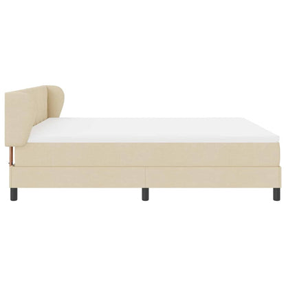 Boxspringbed met hoofdeinde Crème 180 x 200 cm Stof