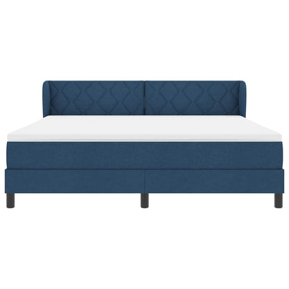 Boxspringbed met hoofdeinde Blauw 180 x 200 cm Stof