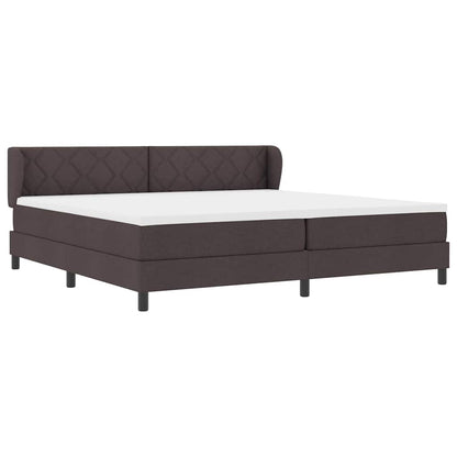Boxspringbed met matras Donkerbruin 200 x 200 cm Stof