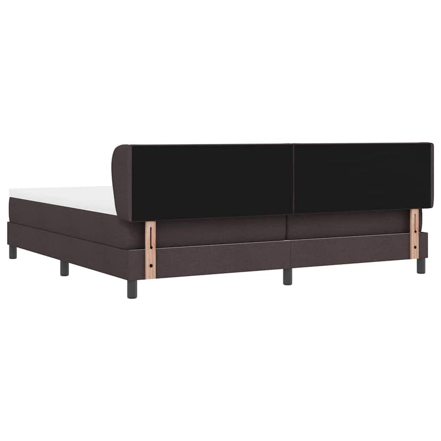 Boxspringbed met matras Donkerbruin 200 x 200 cm Stof