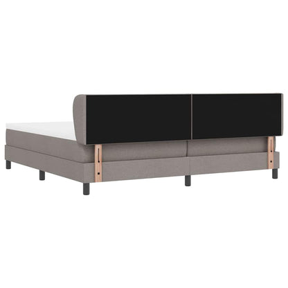 Boxspringbed met matras met hoofdeinde Taupe 200 x 200 cm Stof