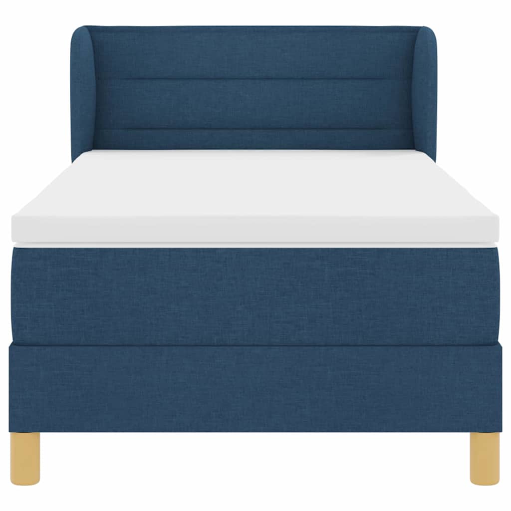 Boxspringbed met matras met hoofdeinde Blauw 90 x 200 cm Stof