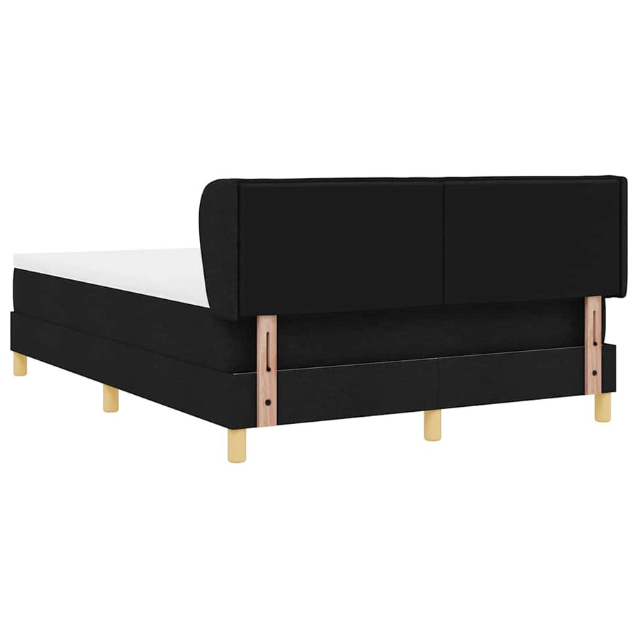 Boxspringbed met matras creme 90x200 cm stof Zwart 140 x 190 cm
