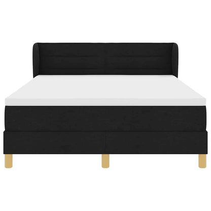 Boxspringbed met matras creme 90x200 cm stof Zwart 140 x 190 cm