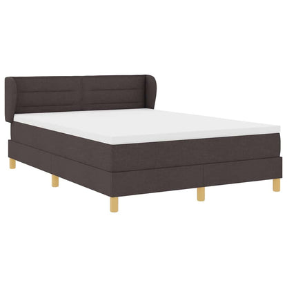 Boxspringbed met matras Donkerbruin 140 x 200 cm Stof