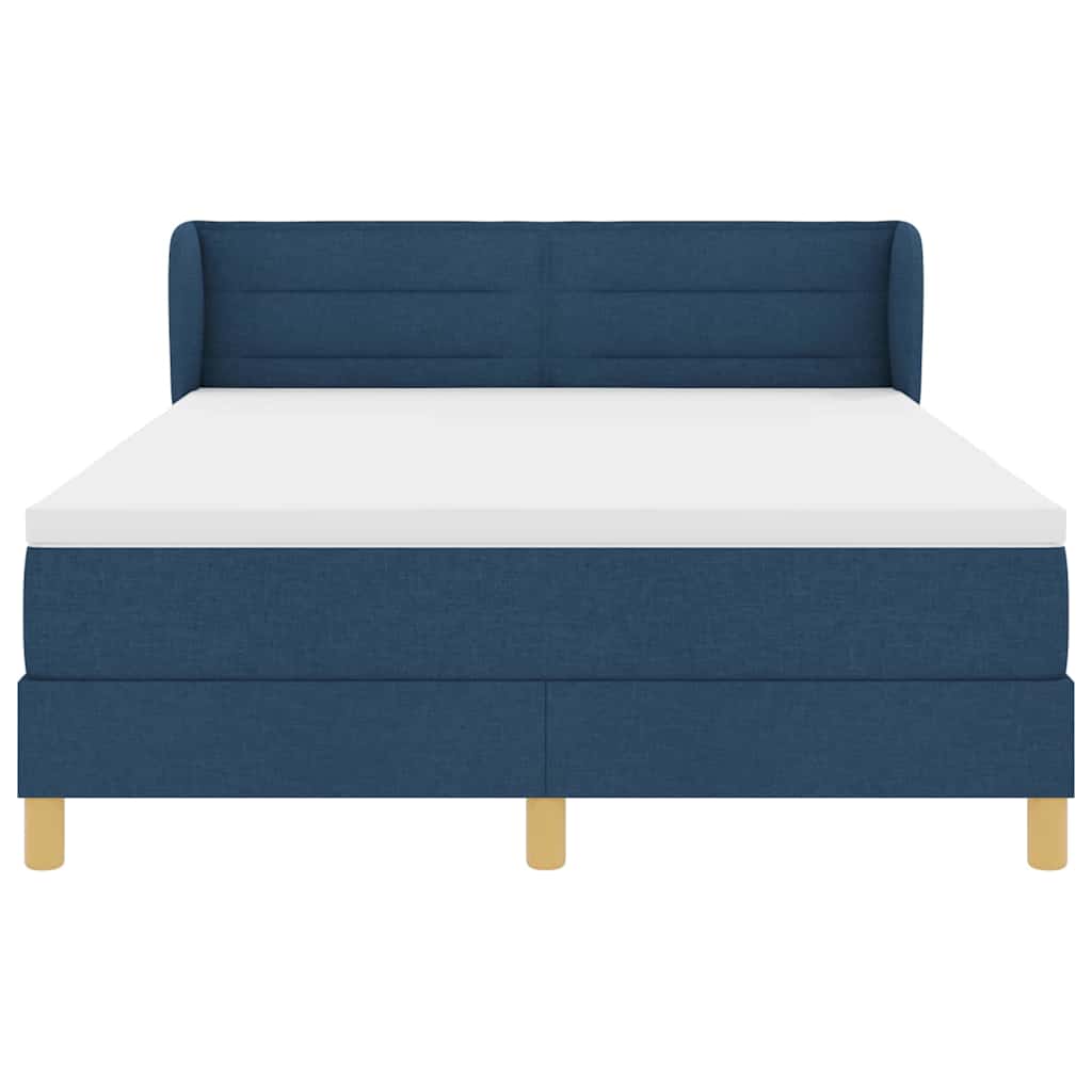 Boxspringbed met matras met hoofdeinde Blauw 160 x 200 cm Stof