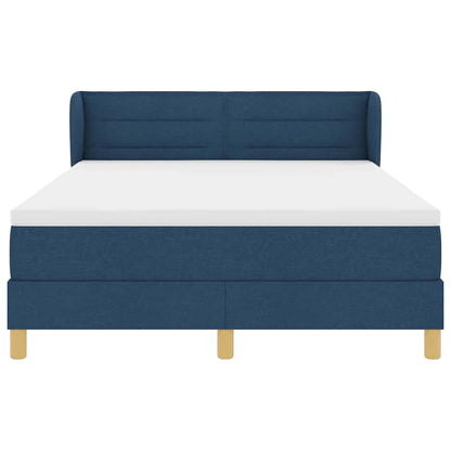 Boxspringbed met matras met hoofdeinde Blauw 160 x 200 cm Stof