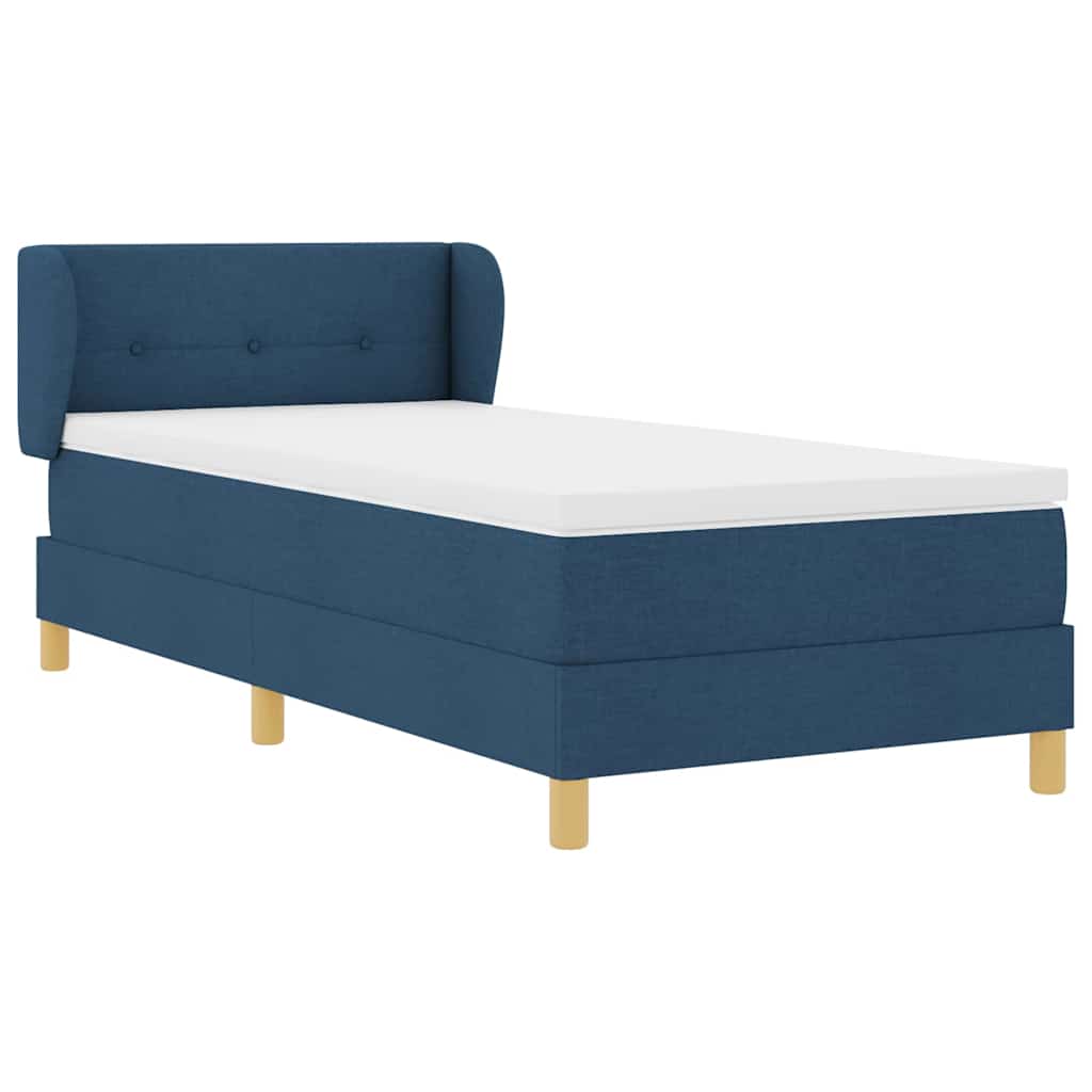 Boxspringbed met hoofdeinde Blauw 80 x 200 cm Stof