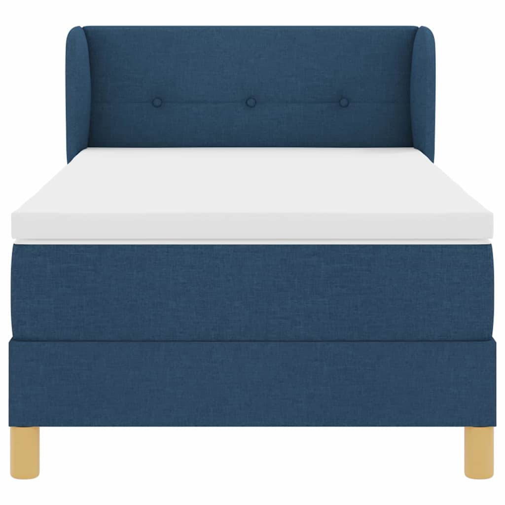 Boxspringbed met hoofdeinde Blauw 80 x 200 cm Stof