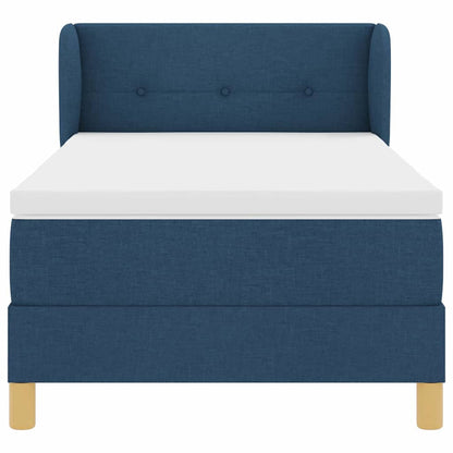 Boxspringbed met hoofdeinde Blauw 80 x 200 cm Stof