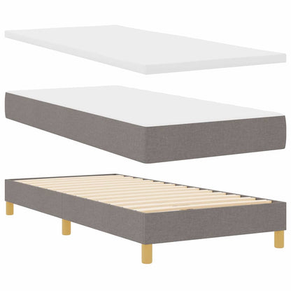 Boxspringbed met hoofdeinde Taupe 100 x 200 cm Stof