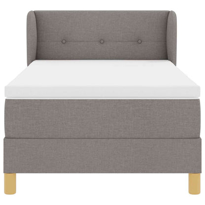 Boxspringbed met hoofdeinde Taupe 100 x 200 cm Stof
