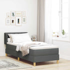 Boxspringbed 80x200 cm donkergrijs stof