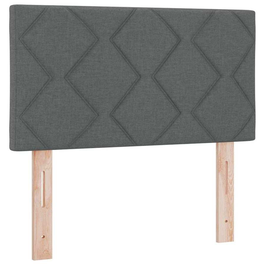 Boxspringbed met matras Donkergrijs 80 x 200 cm Stof