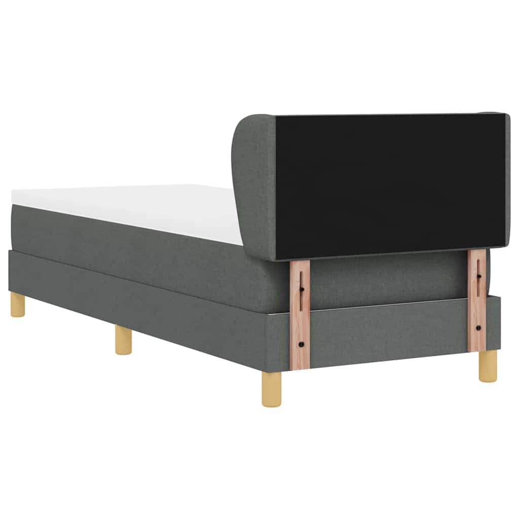 Boxspringbed met matras Donkergrijs 80 x 200 cm Stof