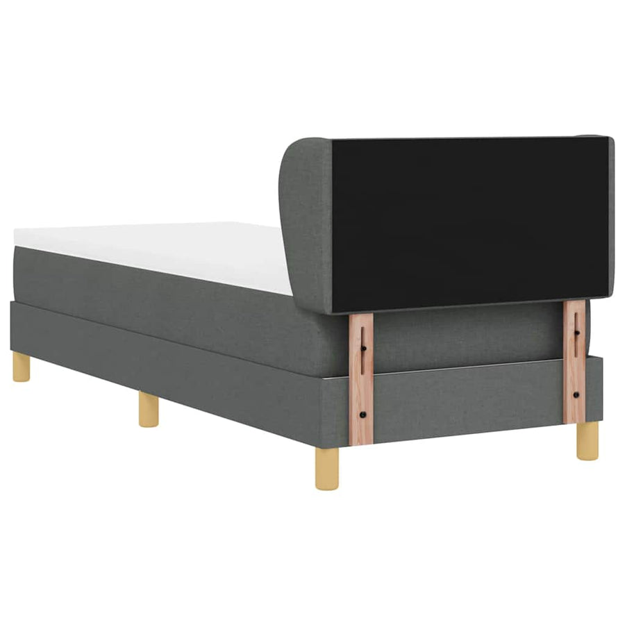 Boxspringbed met matras Donkergrijs 80 x 200 cm Stof