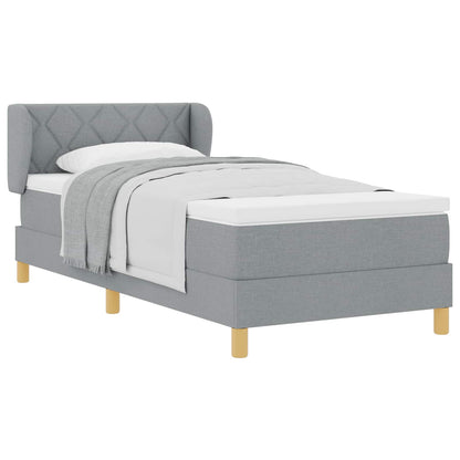 Boxspringbed met matras Lichtgrijs 100 x 200 cm Stof